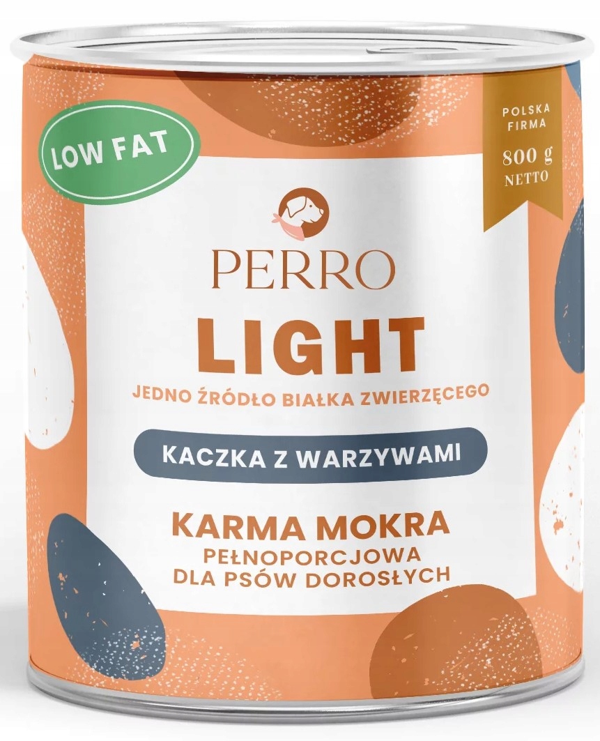 Perro LIGHT kaczka warzywa karma mokra dla psa 800g