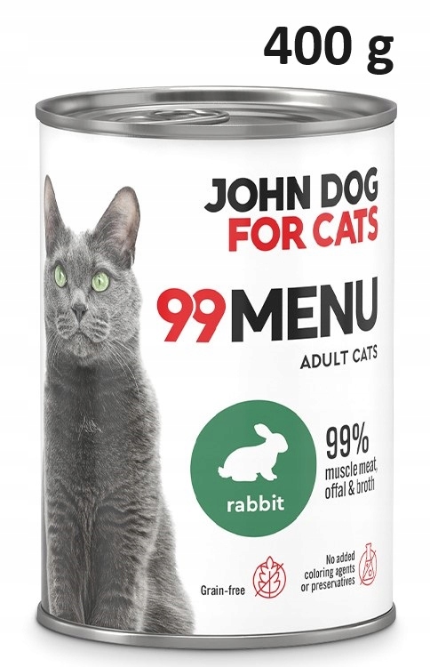 400g JD for cats 99 menu królik 400g