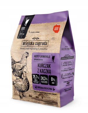 Wiejska Zagroda sucha karma dla kota KURCZAK KACZKA 400g