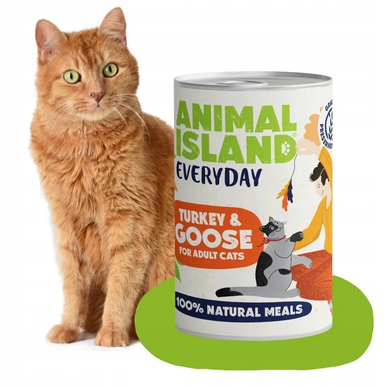 Animal Island INDYK Z GĘSIĄ 400g karma mokra dla kota
