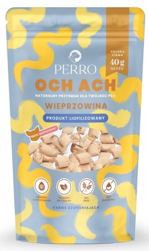 Perro OCH ACH przysmaki dla psa WIEPRZOWINA przysmaki liofilizowane 40g