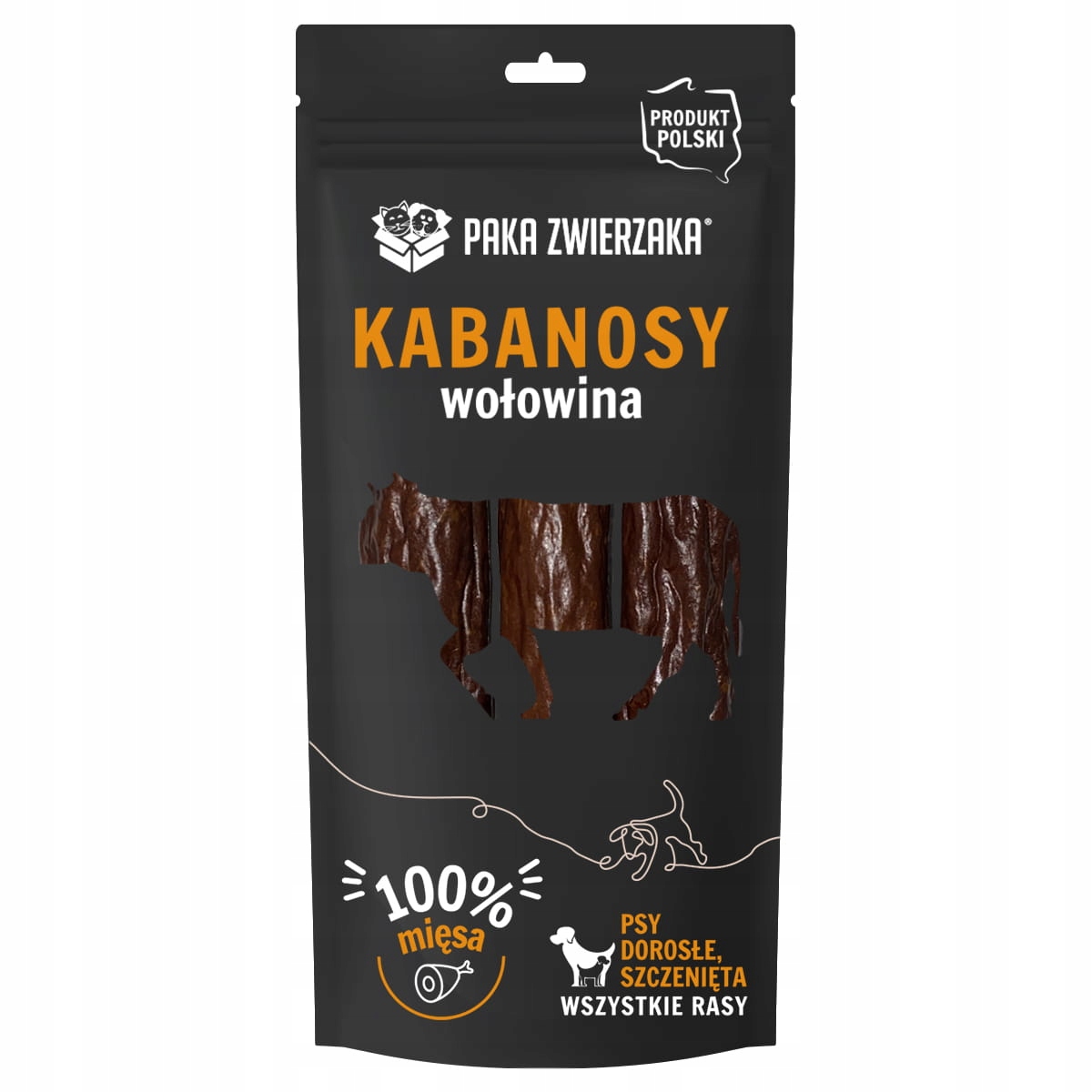 Paka Zwierzaka Kabanosy wołowina 3 szt (80g)