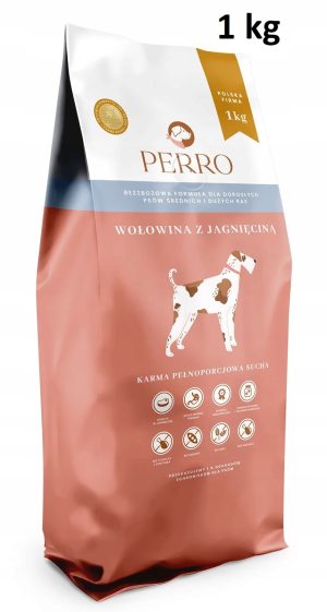 Perro 1 kg WOŁOWINA JAGNIĘCINA sucha