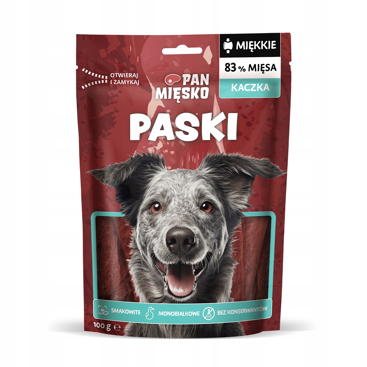 Pan Mięsko Przysmak dla psa Paski Kaczka (dorosły) 100g