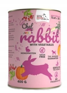 Syta Micha Chef junior królik warzywa 400g