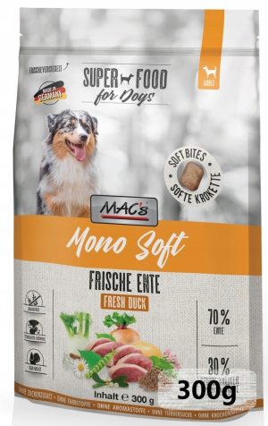 Mac’s Soft Mono KACZKA 300 g karma półwilgotna dla psów