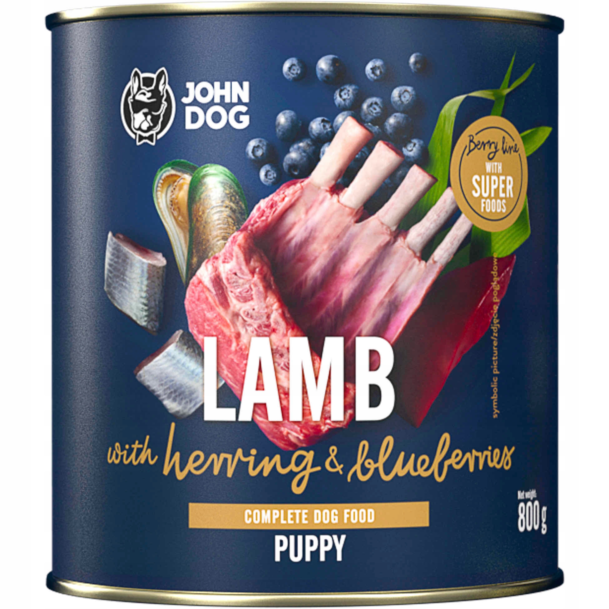 John Dog Berry JAGNIĘCINA ŚLEDŹ 800G mokra karma dla szczeniąt