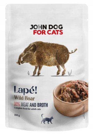 John Dog mokra karma dla kota DZIK 100 g Lapé monobiałkowa