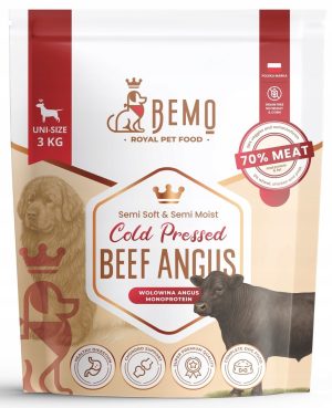Bemo karma półwilgotna WOŁOWINA ANGUS dla psa 3 kg COLD PRESSED