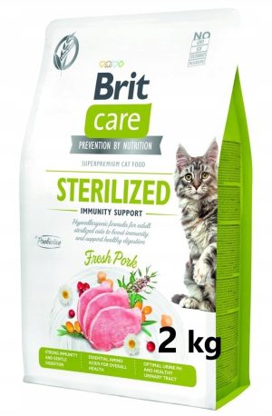 Brit care sucha karma dla kotów sterylizowanych WIEPRZOWINA Immunity 2 kg