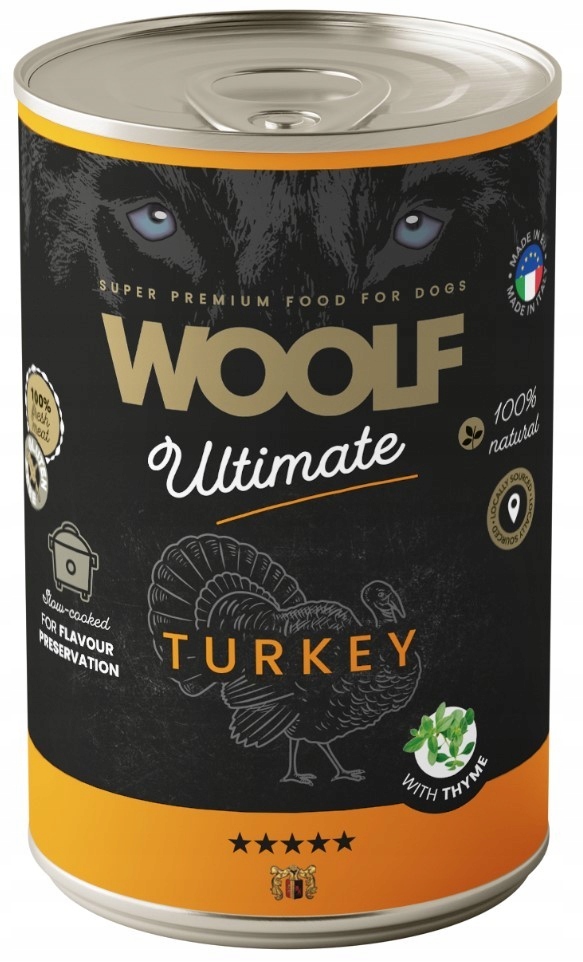 WOOLF ULTIMATE DOG CAN TURKEY&THYME 400g