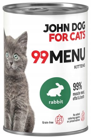 400g John Dog KOCIĘTA KRÓLIK 400G karma mokra 99 menu