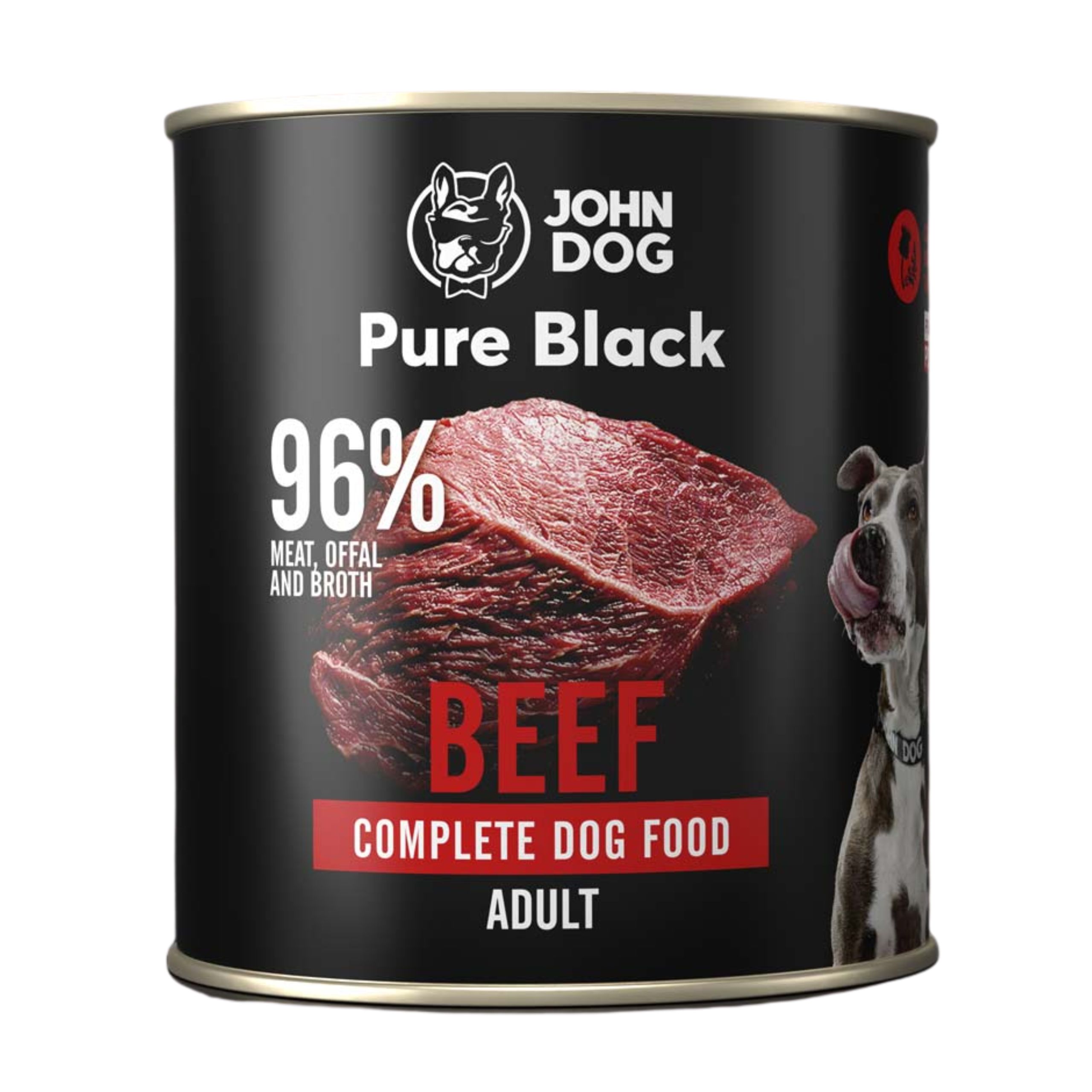 800g JOHN DOG WOŁOWINA PURE BLACK 800 g