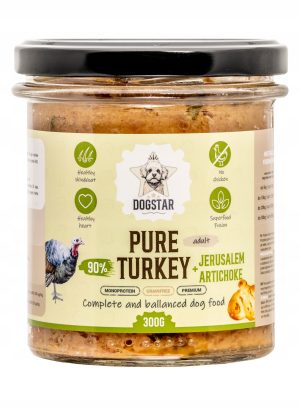 DOGSTAR karma mokra dla psa INDYK Z TOPINAMBUREM 300 g Pure Turkey