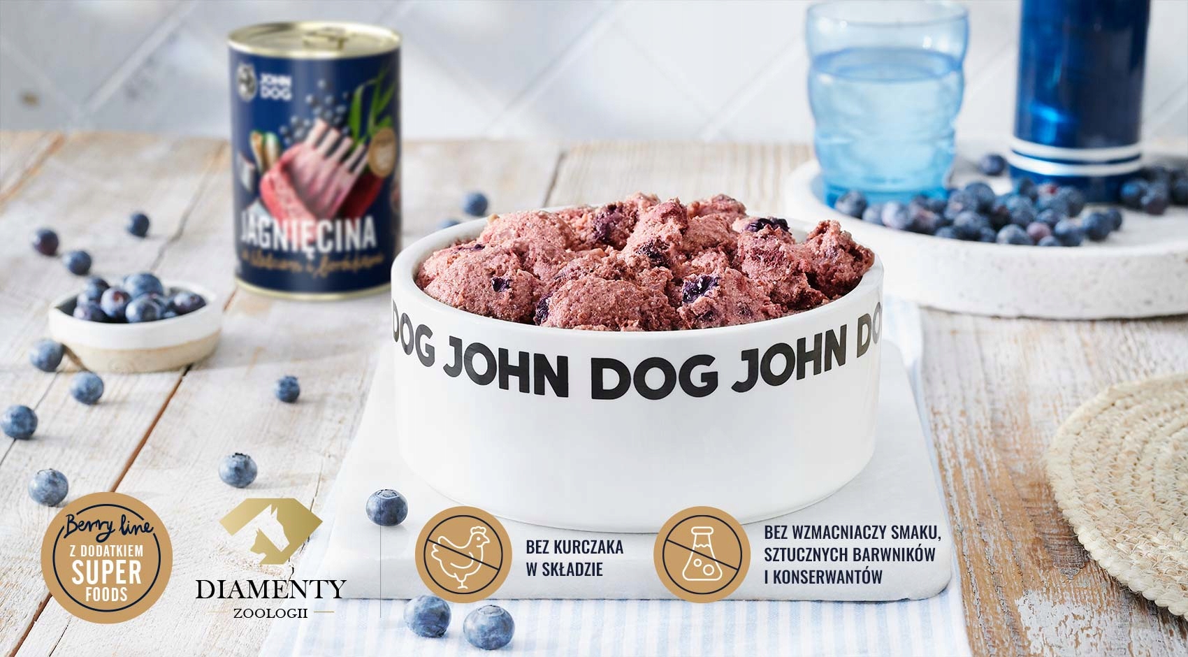 John Dog Berry JAGNIĘCINA ŚLEDŹ 800G mokra karma dla szczeniąt