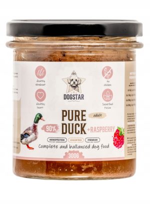 DOGSTAR karma mokra dla psa KACZKA Z MALINAMI 300 g Pure Duck