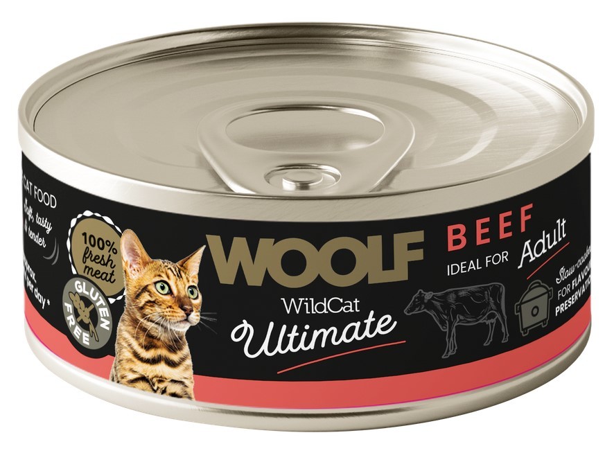 WOOLF WILD CAT ULTIMATE CAN BEEF PATE 85g