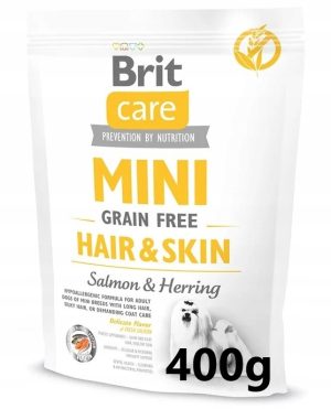 BRIT CARE MINI łosoś śledź HAIR&SKIN 400g