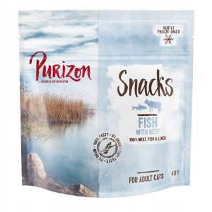 Purizon snacks cat wołowina ryby freeze dried 40 g