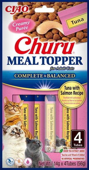 INABA CAT MEAL TOPPER TUNA SALMON 4x14g (56g)