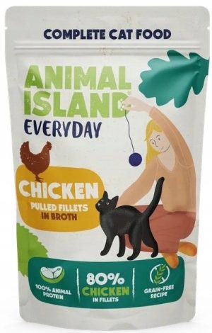Animal Island SZARPANY KURCZAK w rosole 85g karma mokra dla kota