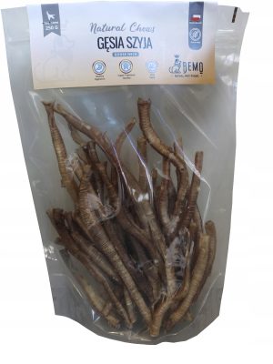 Bemo GĘSIE PRZEŁYKI naturalny przysmak dla psa 250 g