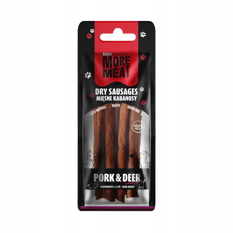 BUBA More Meat 3768 kabanosy dla psa i kota 70g wieprzowina z jeleniem