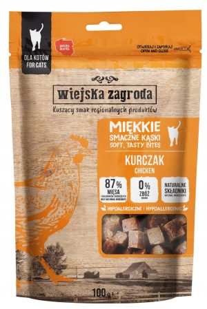 Wiejska Zagroda przysmaki dla kota KURCZAK miękkie mięsne kąski 100 g