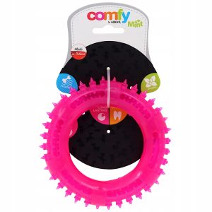 Comfy Dental zabawka dla psa Ring Miętowy 13cm różowy gryzak
