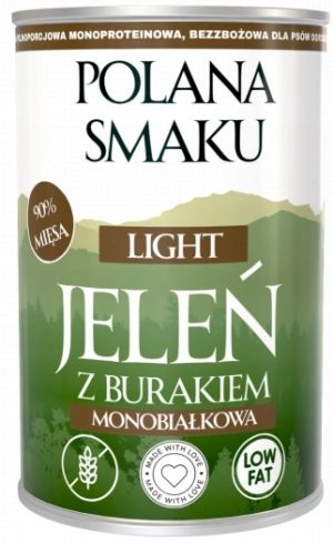 Polana Smaku JELEŃ BURAK LIGHT 400g karma mokra dla psa