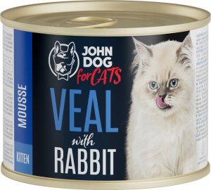 200g JD for Cats kitten cielęcina królik mus 200g