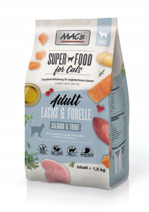 MAC’s karma sucha dla kotów ŁOSOŚ PSTRĄG 1,5 kg
