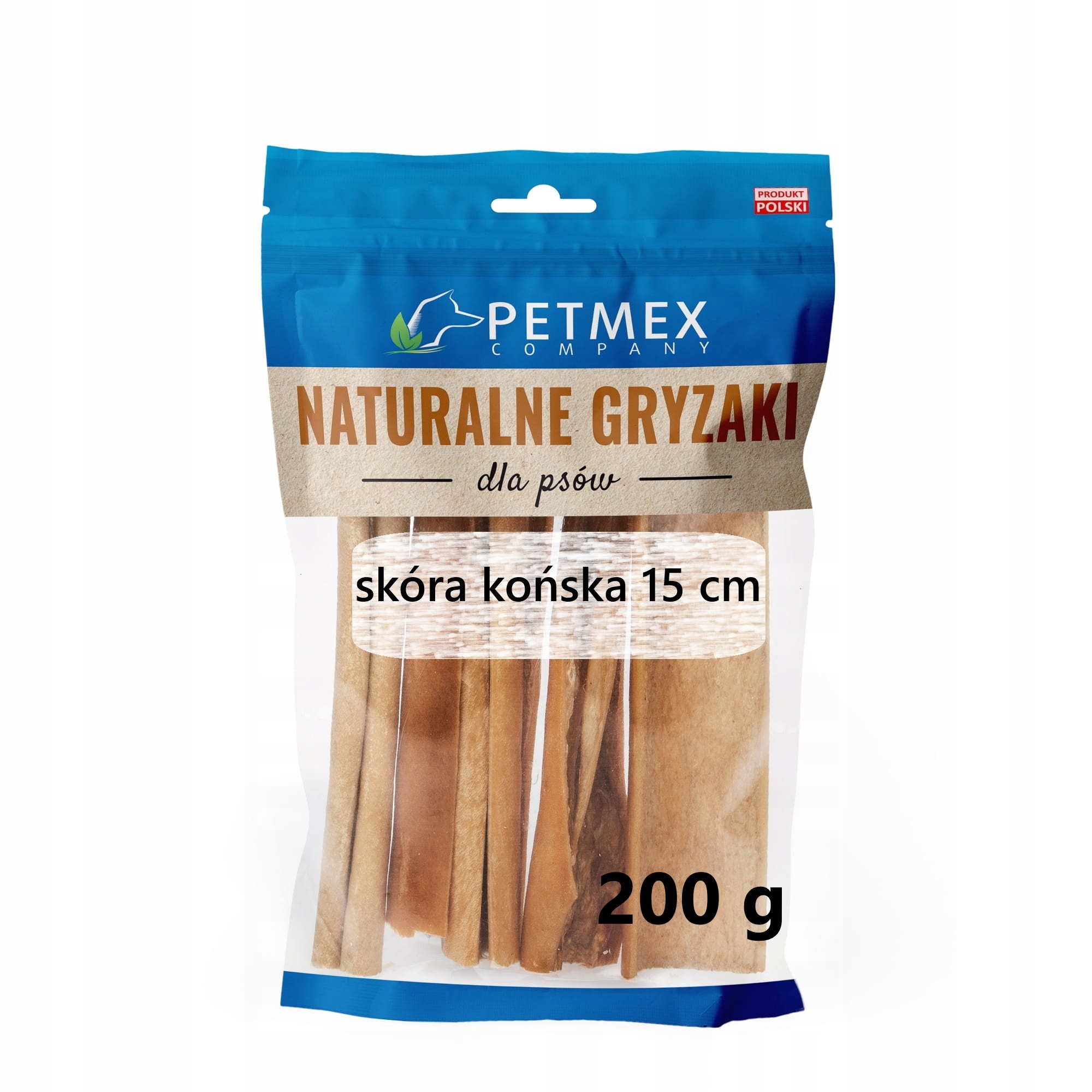PETMEX SKÓRA KOŃSKA przysmak gryzak naturalny dla psa 15cm 200g