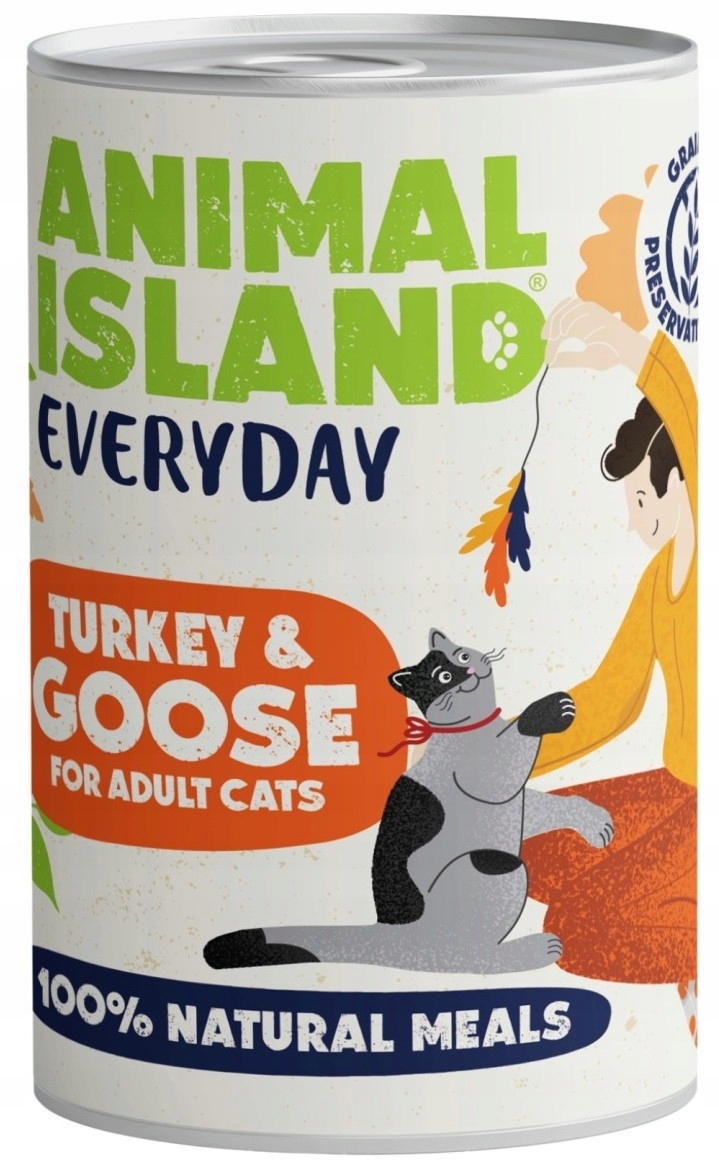 Animal Island INDYK Z GĘSIĄ 400g karma mokra dla kota