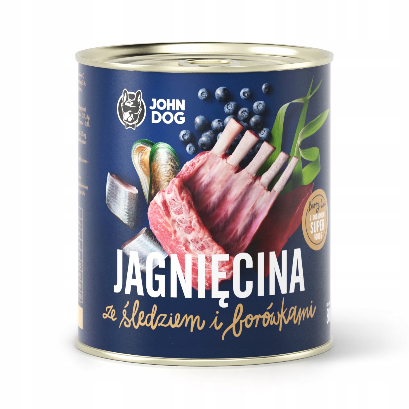 John Dog Berry JAGNIĘCINA ŚLEDŹ 800G mokra karma dla szczeniąt