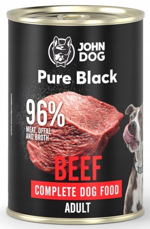 JOHN DOG morka karma dla psa WOŁOWINA PURE BLACK 400 g