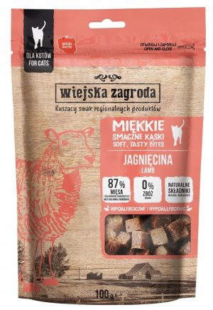 Wiejska Zagroda przysmaki dla kota JAGNIĘCINA miękkie mięsne kąski 100 g