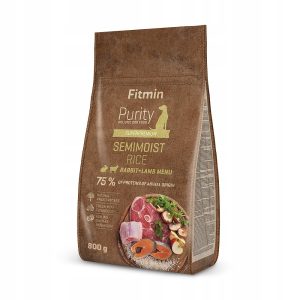Fitmin Purity sucha semimoist królik jagnięcina 800g