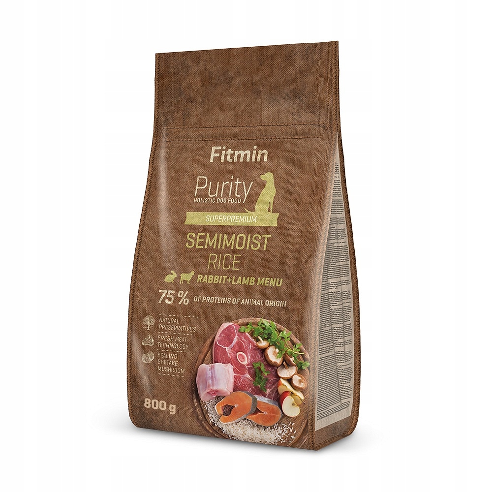 Fitmin Purity sucha semimoist królik jagnięcina 800g