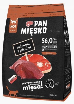 Pan Mięsko karma sucha dla kota WOŁOWINA JELEŃ 400g