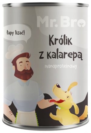 Karma mokra dla psa Mr.Bro Królik z kalarepą 400 g Monobiałkowa