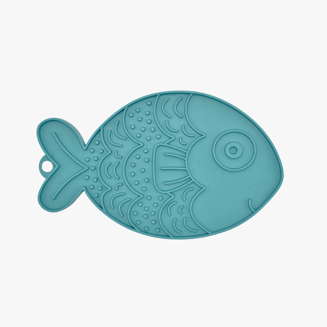 Fiboo Mata do Lizania dla Psa i Kota rybka Fishka TURKUS