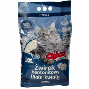 CHICO żwirek bentonitowy dla kota BIAŁE KWIATY 10L compact drobny