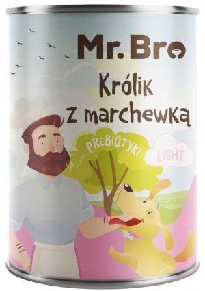 Karma mokra dla psa Mr. Bro Light Królik z Marchewką z Prebiotykami 400g