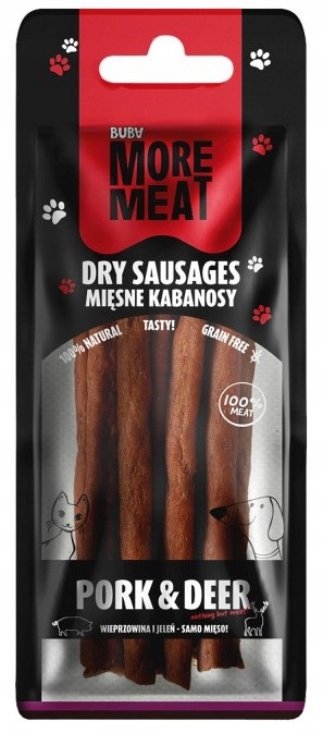 BUBA More Meat 3768 kabanosy dla psa i kota 70g wieprzowina z jeleniem