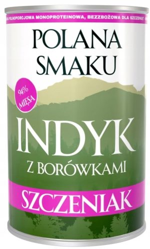 Polana Smaku INDYK BORÓWKA 400G karma mokra dla szczeniąt