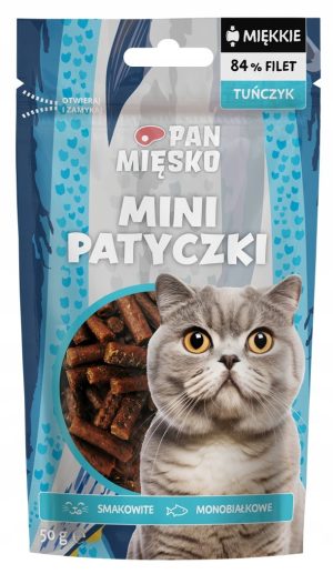 Pan Mięsko przysmak dla kota mini kabanosiki TUŃCZYK 50 g