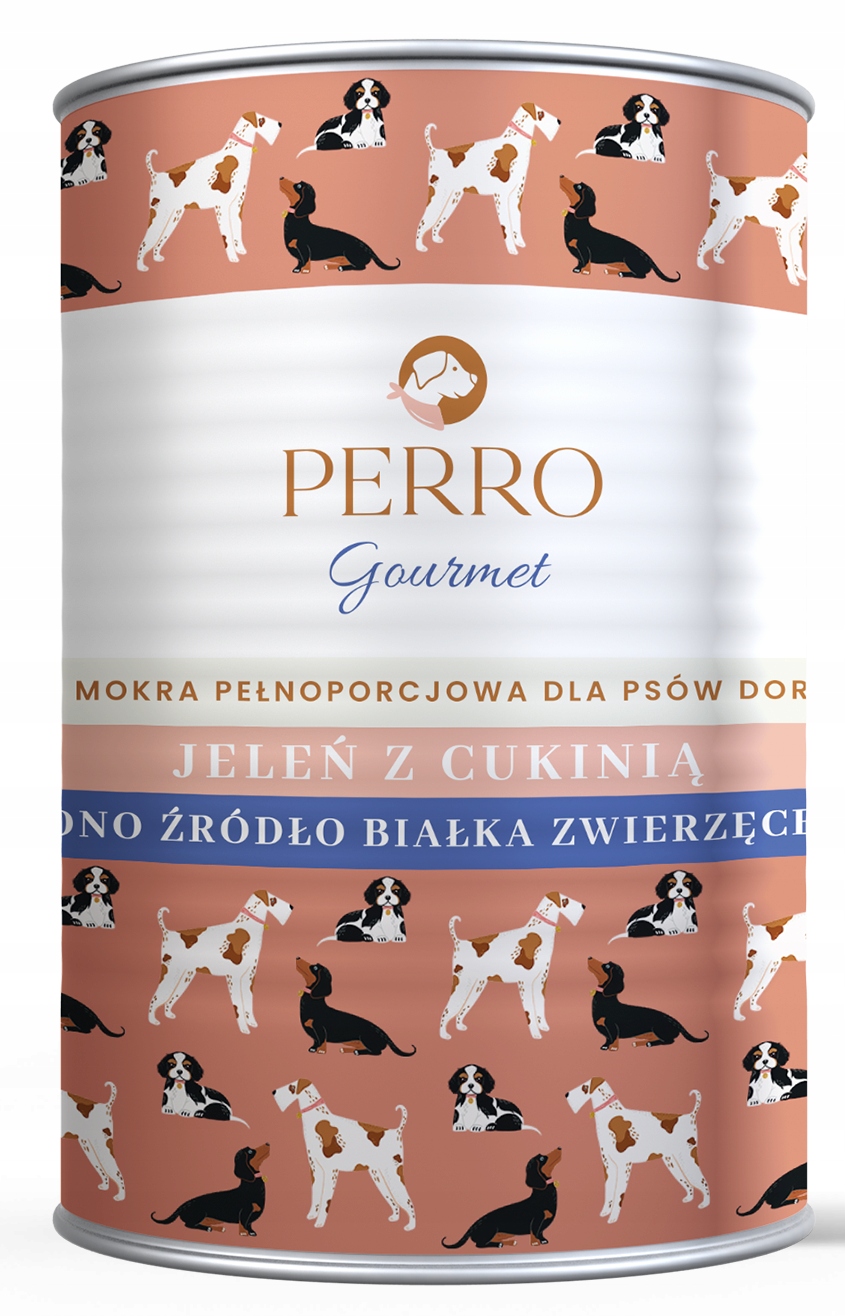 Perro JELEŃ CUKINIA 400 g mokra karma dla psa