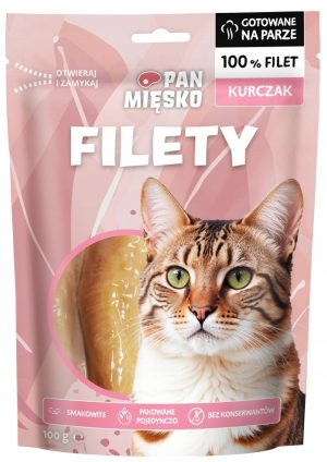 Pan Mięsko przysmak kot filety KURCZAK 100g