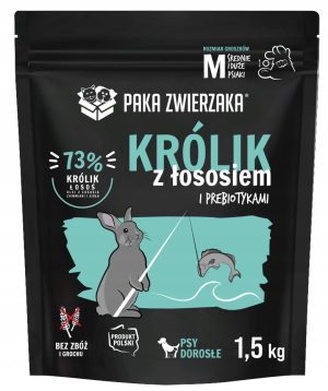 Paka Zwierzaka sucha karma Królik z łososiem 1,5 kg